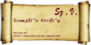 Szemján Virág névjegykártya